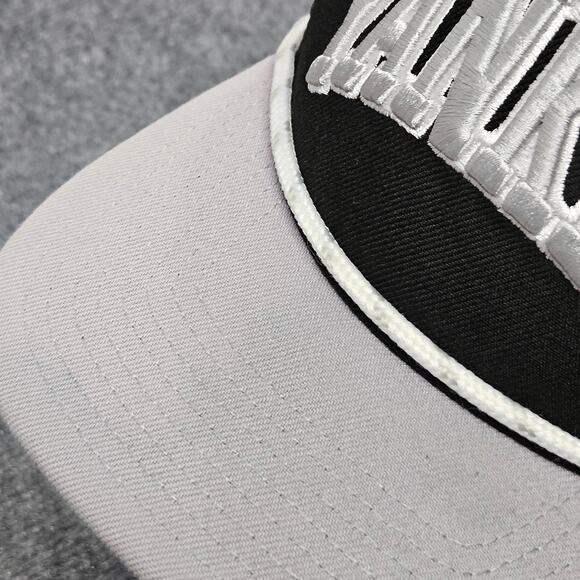 New Era Yankees Rope Trucker Hat Black White Snapback Mesh Cap Distressed - Picture 7 of 7